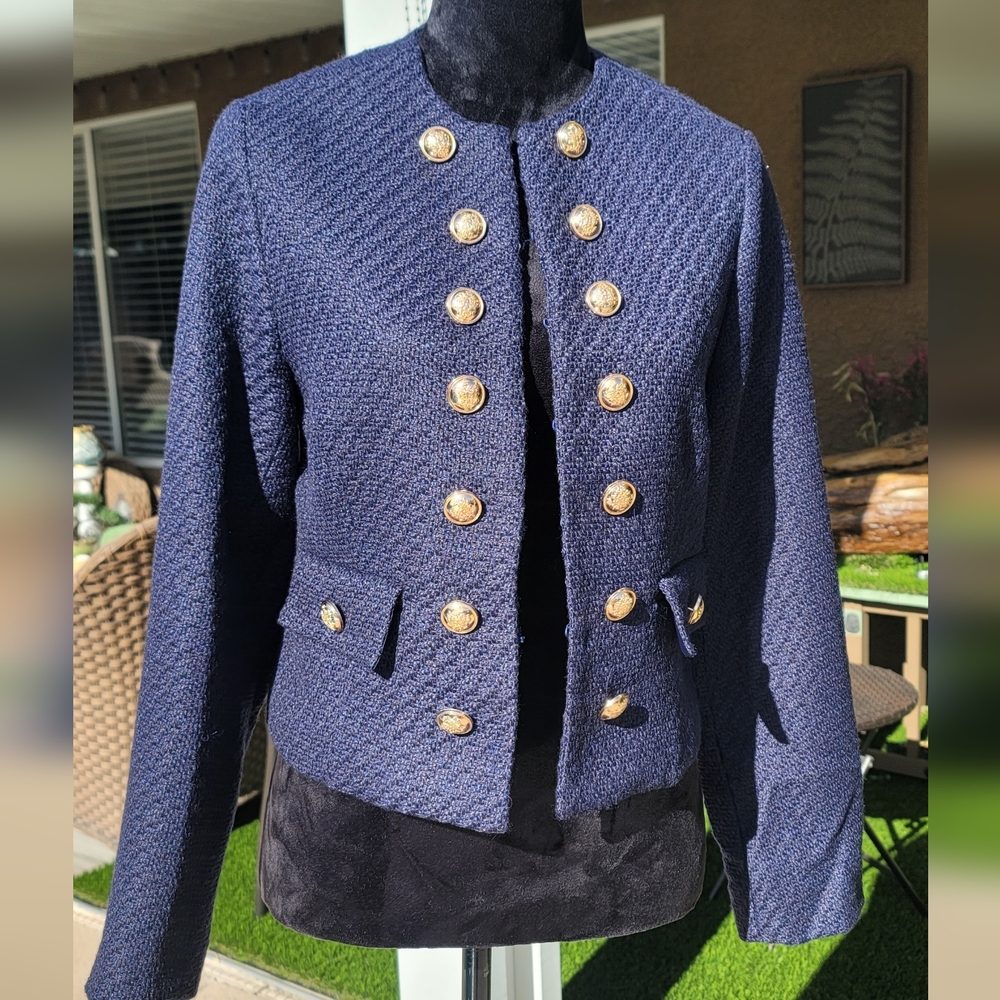 Navy Blue Military Style Women's Jacket By WDNY SZ.S